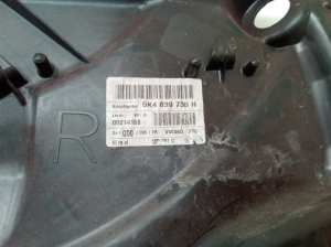 Volkswagen Golf VI (2008–2013) Rear side door window regulator 5K4839730 - 3