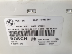BMW 3 SERIES E92 (2006–2010) Parking system control unit 66216982394 - 3