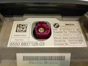 BMW 3 SERIES F30 (2011–2018) Ekraan 65506837128 - 2