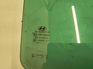 Hyundai ix35 (2009–2015) Aizmugurējo sānu durvju stikls 43R006723 - 2