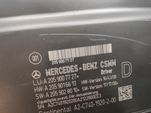 Mercedes Benz EQC N293 (2019–2026) Priekšējā sēdekļa vadības bloks A2059007727 - 3