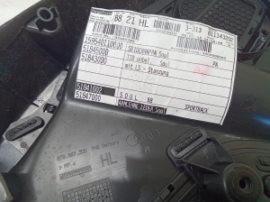 AUDI A5 (2007–2016) Tagumise küljeukse polster 8T8867305 - 2