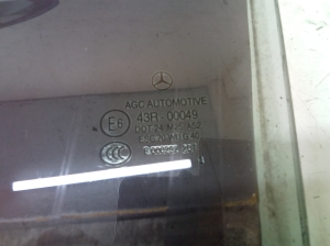 Mercedes Benz C-Class 204 (2007–2014) Tagumise külgukse klaas 43R00049 - 2