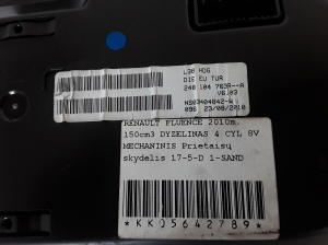 RENAULT Fluence (2009–2017) Näidikuplokk 248104763R - 2