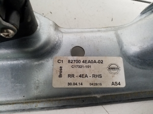 RENAULT Kadjar (2015–2026) Aizmugurējo durvju logu pacēlājs 827004EA0A - 3
