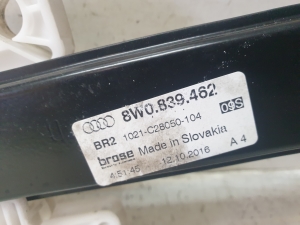 AUDI A4 B9 (2015–2026) Rear side door window regulator 8W0839462 - 4