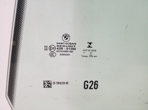 BMW i4 G26 (2022–2026) Aizmugurējo sānu durvju stikls 7955235 - 3