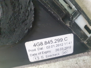 Seitenscheibe hinten (Karosserie) - 4G8845299C