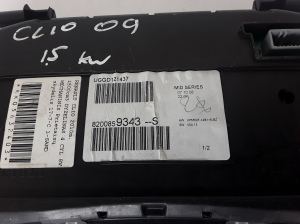 RENAULT Clio III (2005–2012) Instrument cluster 8200859343 - 2