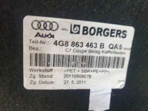 AUDI A7 (2010–2018) Trunk carpet 4G8863463B - 7