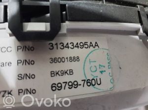 VOLVO V60 (2010–2018) Instrument cluster 31343495 - 2
