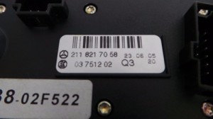 Mercedes Benz E-Class W211 (2002–2009) Slēdzis un tā detaļas A2118217058 - 2