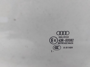 AUDI A7 (2010–2018) Aizmugurējo sānu durvju stikls 43R00082 - 2