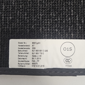 AUDI Q3 8U (2011–2018) Fußmatten 8U1863691CQA5 - 5