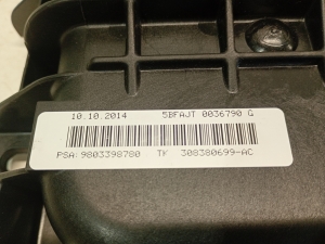 Citroen DS5 (2011–2019) Passenger dashboard airbag 9803398780 - 3