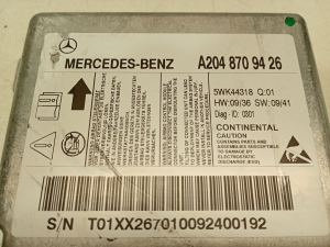 Mercedes Benz C-Class 204 (2007–2014) Turvapadja moodul A2048709426 - 5