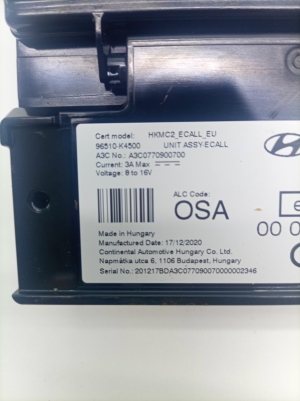 Hyundai Kona (2017–2023) Bluetooth module 96510K4500 - 2