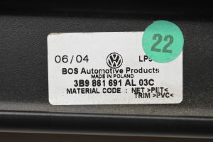 Volkswagen Golf Plus Mk5 (2004–2008) Parcel shelf 3B9861691AL - 4