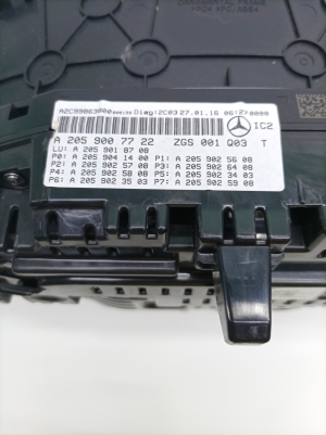 Mercedes Benz C-Class 205 (2014–2021) Instrument cluster A2059007722 - 2