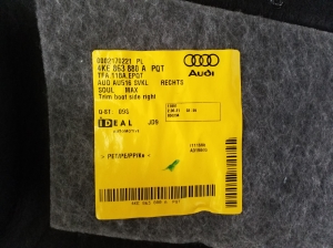 AUDI e-tron SUV (2018–2026) Trunk side trim panel 4KE863880A - 3