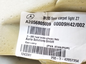 Mercedes Benz C-Class 205 (2014–2021) Salongi põrandavaip A2056805009 - 4