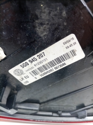 Volkswagen E-Golf (2017–2026) Rear corner light 5G0945207 - 2