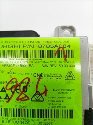 Mitsubishi Outlander (2012–2021) Bluetooth module 8785A084 - 4