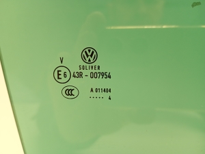 Volkswagen Passat B7 (2010–2014) Aizmugurējo sānu durvju stikls 43R007954 - 4