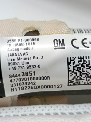 Opel Insignia (2017–2026) Katuse turvapadi 84443851 - 2