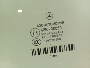 Mercedes Benz E-Class W207 (2009–2017) Priekšējo durvju stikls 43r00050 - 5