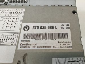 Skoda Superb (2008–2015) Radio / CD-Player / DVD-Player / Navigation 3T0035686L - 3