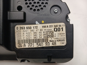 Mercedes Benz S-Class 221 (2005–2013) Näidikuplokk A2219024702 - 4