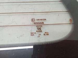 NISSAN Navara (2005–2015) Aizmugures stikls 43R001229 - 2