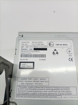 TOYOTA RAV 4 A4 (2012–2018) Audio, Video, Navigation 8614042240 - 2