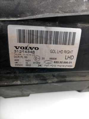 VOLVO V70 III (2007–2017) Headlight 31214348 - 5