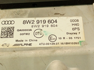 AUDI A4 B9 (2015–2026) Bildschirm 8w2919604 - 2