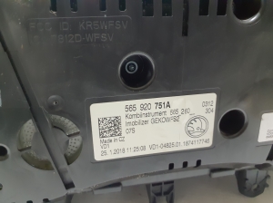 Skoda Kodiaq (2017–2026) Mērinstrumentu panelis 565920751A - 3