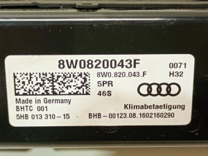 AUDI A4 B9 (2015–2026) Heater control panel 8w0820043f - 2