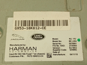 Jaguar XE (2015–2026) Audio amplifier gx5318k812ce - 6