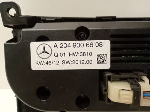 Mercedes Benz C-Class 204 (2007–2014) Heater control panel a2049006608 - 3