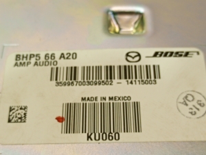 Mazda 3 (2013–2018) Audio amplifier bhp566a20 - 2