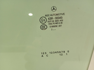 Mercedes Benz C-Class 204 (2007–2014) Priekšējo durvju stikls 43r00049 - 5