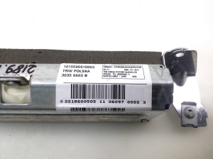 Mercedes Benz S-Class 221 (2005–2013) Aizmugurējā sēdekļa drošības spilvens A2218600505 - 2